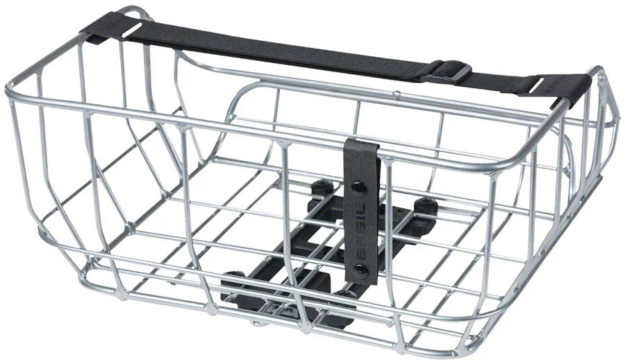 Portland Rear Basket - MIK Mount Aluminum Silver - Bicycle Warehouse