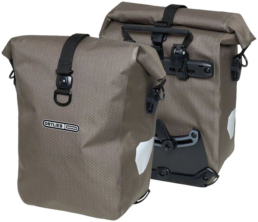 Gravel Pack Pannier - 25L Pair Dark Sand - Bicycle Warehouse