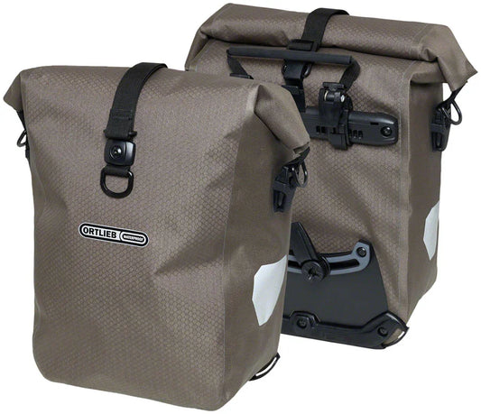 Gravel Pack Pannier - 25L Pair Dark Sand - Bicycle Warehouse