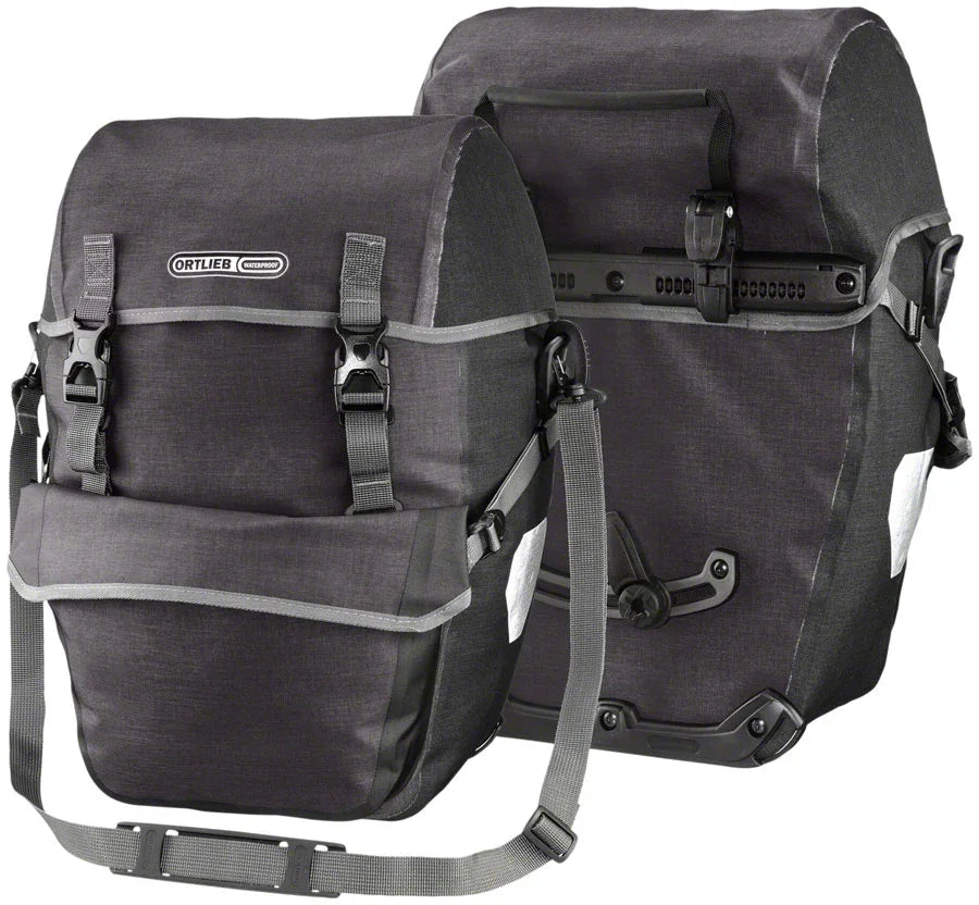 Bike-Packer Plus Panniers - 42L Pair Granite/Black - Bicycle Warehouse