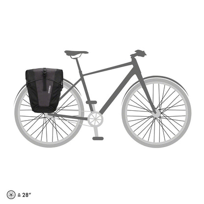 Ortlieb Back-Roller XL Plus Pannier - 78L, Pair, Granite/Black - Bags - Bicycle Warehouse