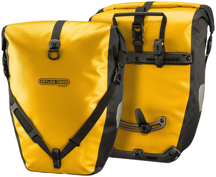 Back Roller Pannier - 40L Pair Sunyellow/Black - Bicycle Warehouse