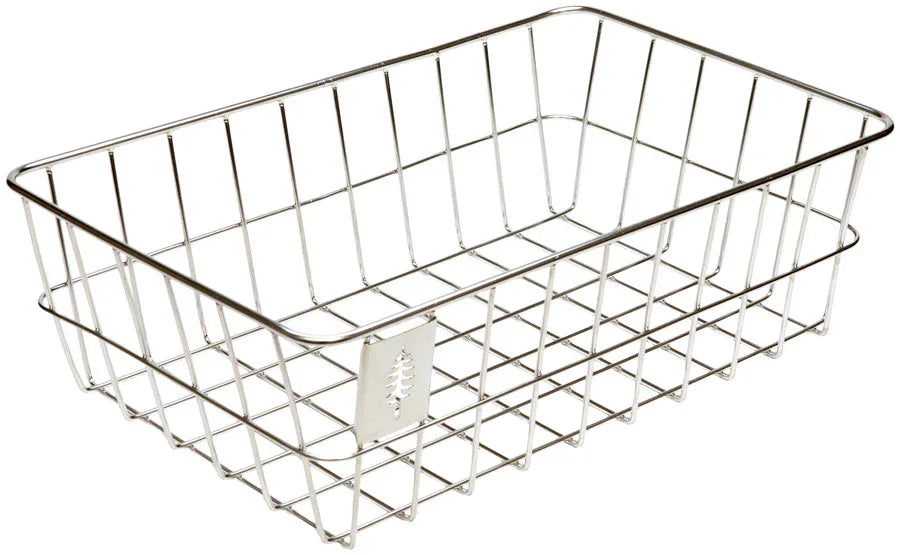 Timber to Town ZigZag Basket - Silver Medium - Bicycle Warehouse