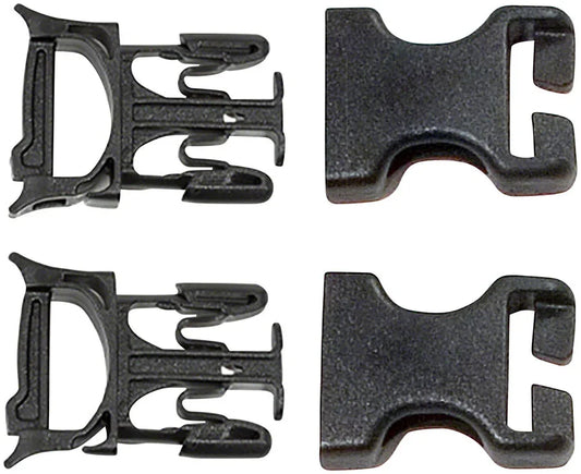 Repair Buckles Fits 25mm Straps. Male Female Buckle Set sold in pairs BLK - Bicycle Warehouse