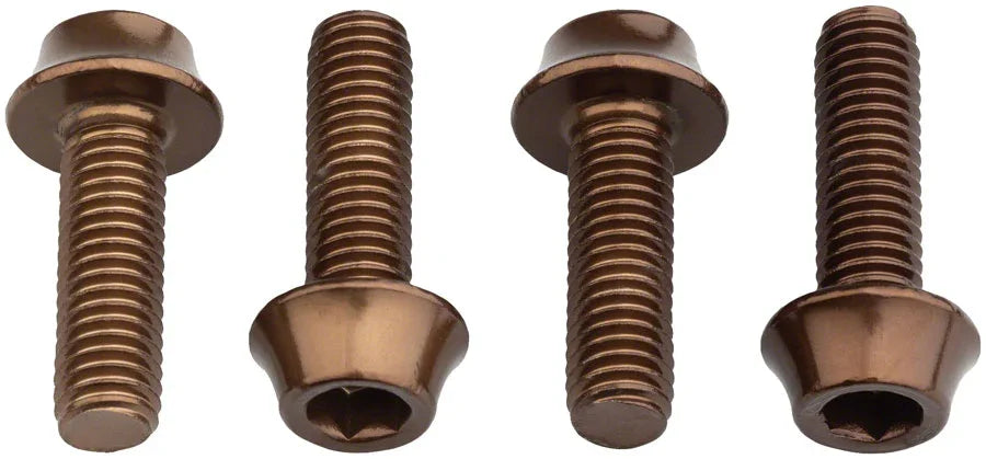 Water Bottle Cage Bolts - Set/4 Aluminum Espresso - Bicycle Warehouse