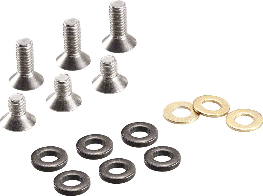 e*thirteen ISCG Bolt kit 10mm/16mm Flat Head Bolts and Chain Line Spacers - Bicycle Warehouse