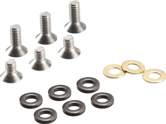 e*thirteen ISCG Bolt kit 10mm/16mm Flat Head Bolts and Chain Line Spacers - Bicycle Warehouse