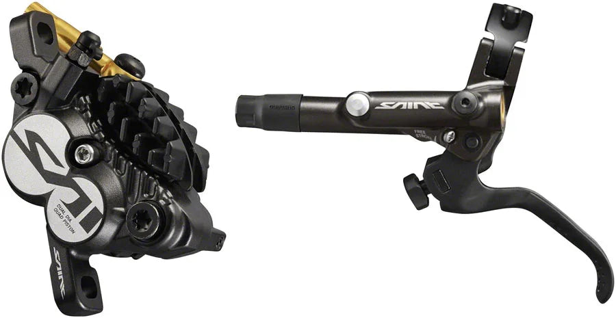 Saint BL-M820-B/BR-M820 Disc Brake Lever - Front Hydraulic Post Mount Finned Metal Pads BLK - Bicycle Warehouse