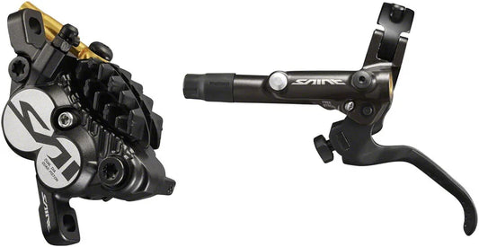 Saint BL-M820-B/BR-M820 Disc Brake Lever - Front Hydraulic Post Mount Finned Metal Pads BLK - Bicycle Warehouse