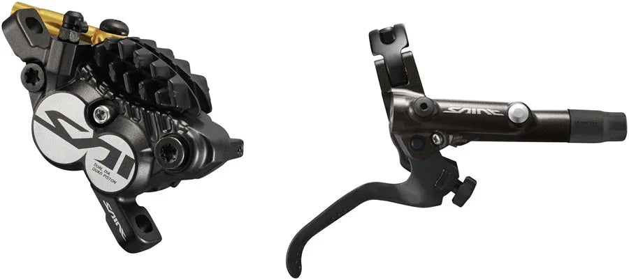 Saint BL-M820-B/BR-M820 Disc Brake Lever - Rear Hydraulic Post Mount Finned Metal Pads BLK - Bicycle Warehouse