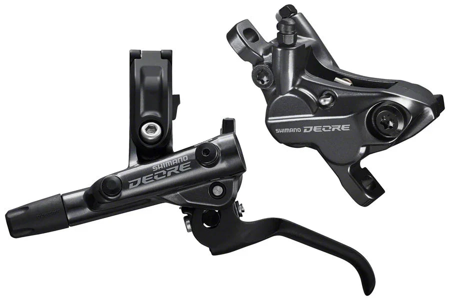 Deore BL-M6100/BR-M6120 Disc Brake Lever - Front Hydraulic Resin Pads Gray - Bicycle Warehouse