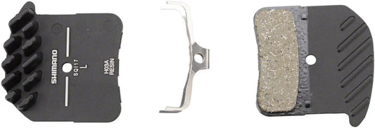 H03A-RF Disc Brake Pad Spring - Resin Compound Finned Alloy Back Plate One Pair - Bicycle Warehouse
