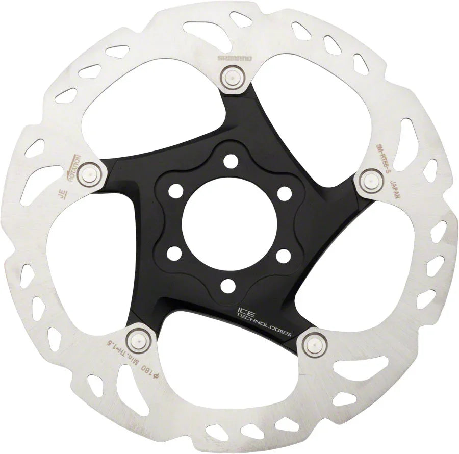 Deore XT SM-RT86-S2 Disc Brake Rotor - 160mm 6-Bolt Silver/Black - Bicycle Warehouse