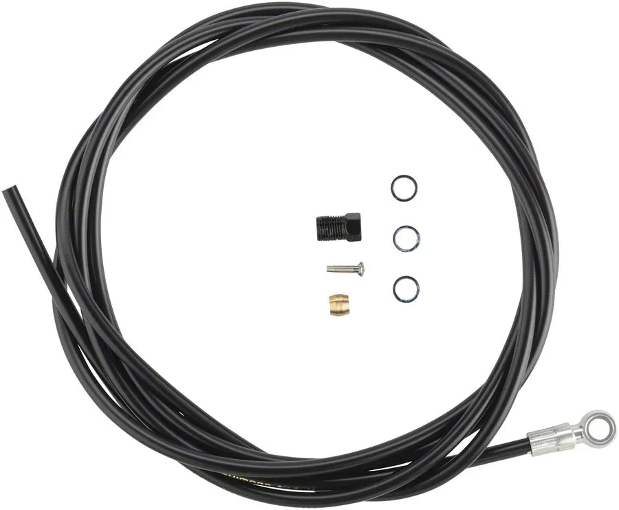 SM-BH90-SBM High Pressure Disc Brake Hose Kit - Corrosion-Resistant Banjo 2000mm BLK - Bicycle Warehouse