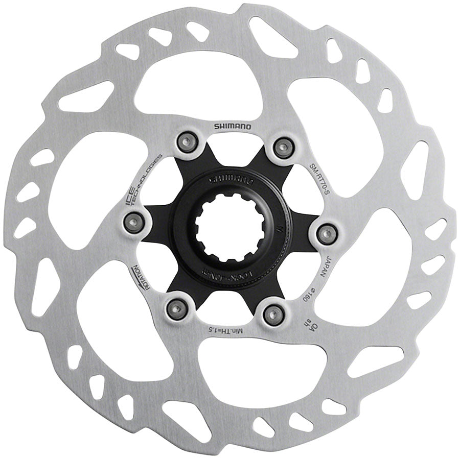 SLX SM-RT70-SI Disc Brake Rotor - 160mm Center Lock Silver - Bicycle Warehouse