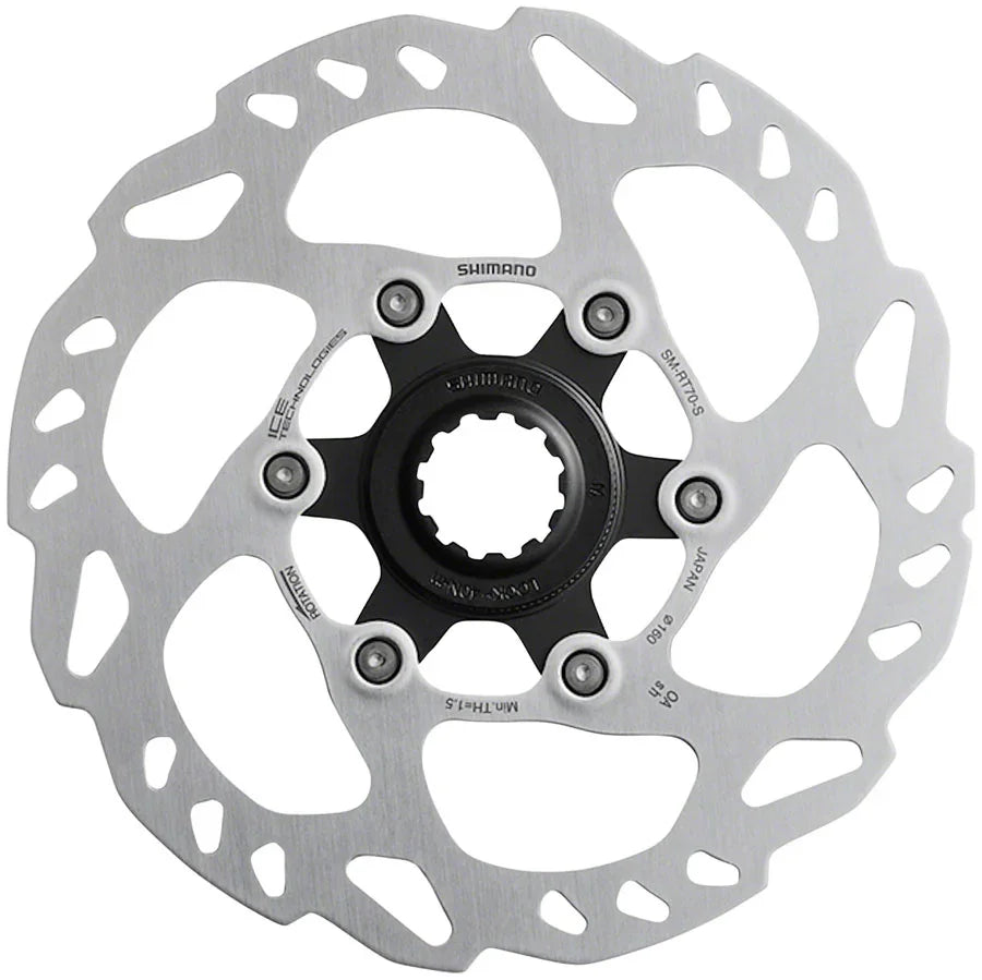 SLX SM-RT70-SI Disc Brake Rotor - 160mm Center Lock Silver - Bicycle Warehouse