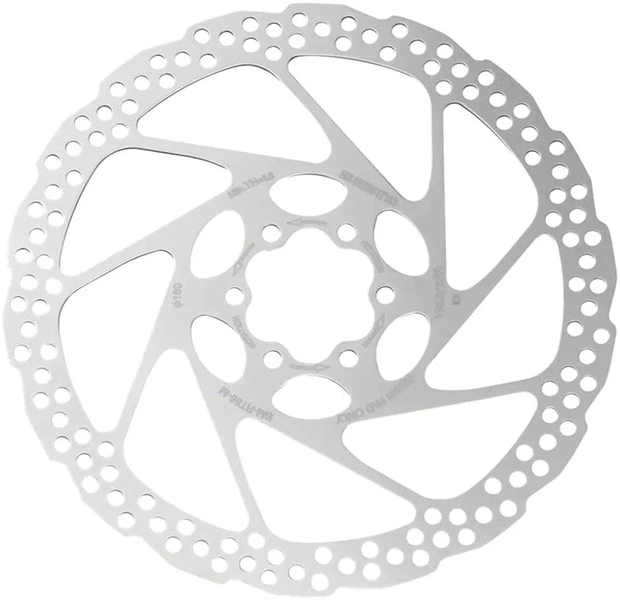 Deore SM-RT56-MP Disc Brake Rotor - 180mm 6-Bolt For Resin Pads Only Silver - Bicycle Warehouse