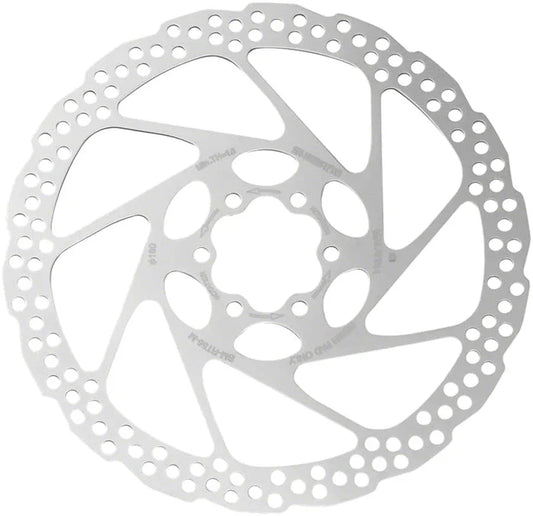 Deore SM-RT56-MP Disc Brake Rotor - 180mm 6-Bolt For Resin Pads Only Silver - Bicycle Warehouse