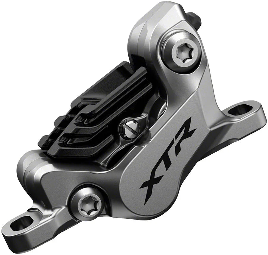 XTR BR-M9120 Disc Brake Caliper - Front Rear Post Mount 4-Piston Includes Finned Metallic Pads - Bicycle Warehouse