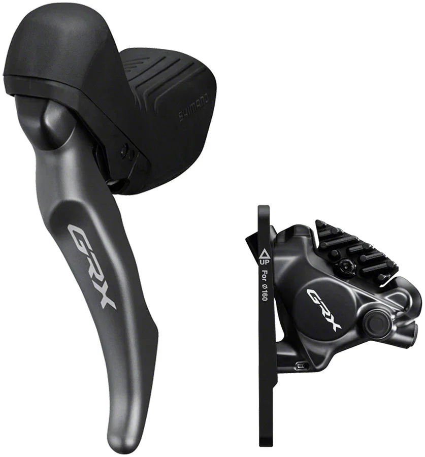 GRX BL-RX820 Brake Lever BR-RX820 Hydraulic Disc Brake Caliper - Left/Front Flat Mount Caliper - Bicycle Warehouse