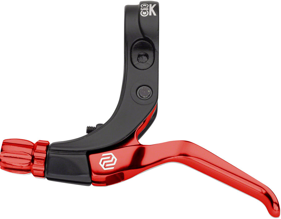 Click V-Point Brake Lever - Long Reach Red - Bicycle Warehouse