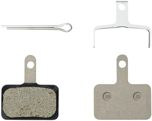 B05S-RX Disc Brake Pad and Spring - Resin Compound, Stainless Steel Back Plate - Bicycle Warehouse