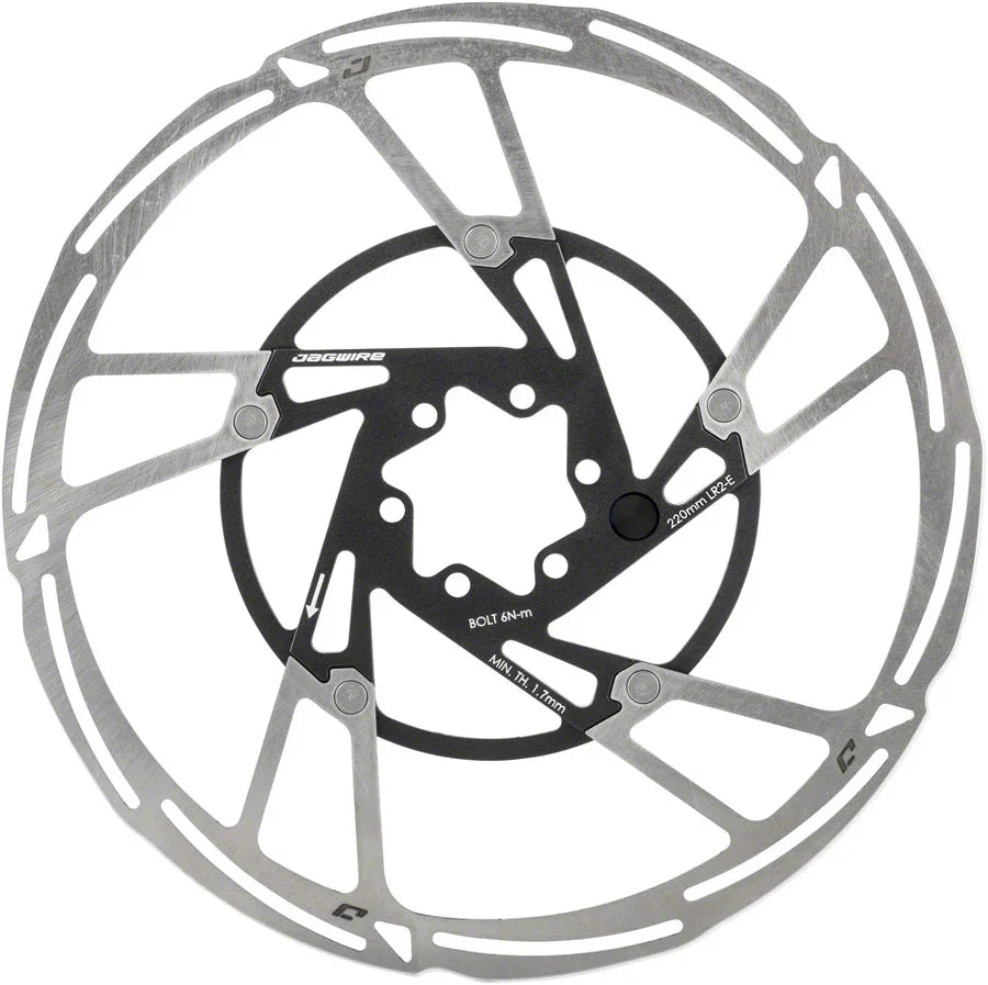 Pro LR2-E Ebike Disc Brake Rotor Magnet - 220mm 6-Bolt Silver/BLK - Bicycle Warehouse