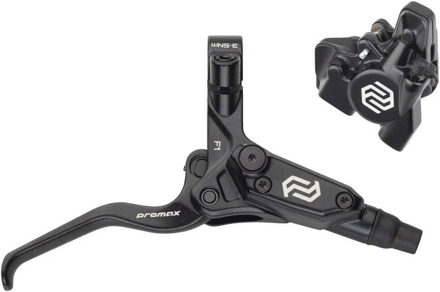 Promax F1 / DSK-927 Disc Brake and Lever - Rear Hydraulic Flat Mount Black - Bicycle Warehouse