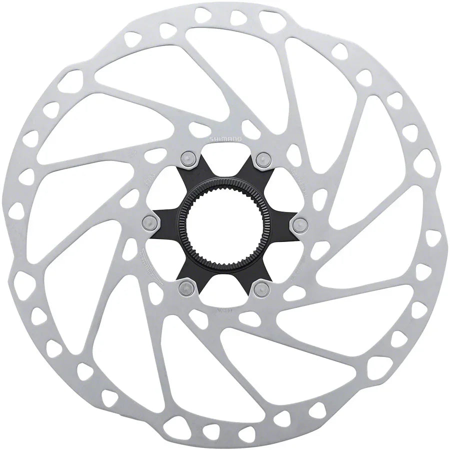 SM-RT64-LL Disc Brake Rotor External Lockring - 220mm Center Lock Silver - Bicycle Warehouse