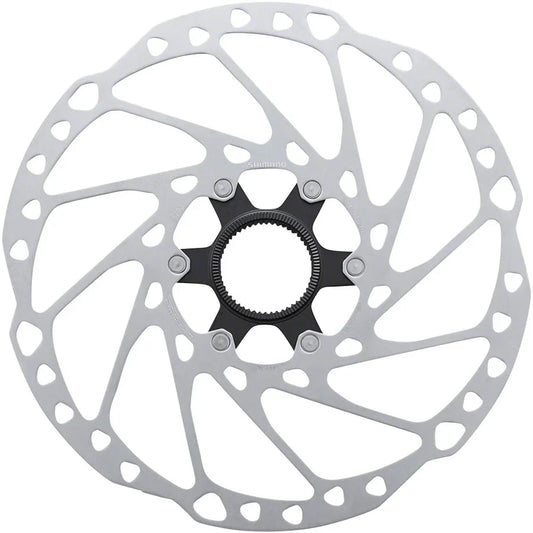 SM-RT64-LL Disc Brake Rotor External Lockring - 220mm Center Lock Silver - Bicycle Warehouse