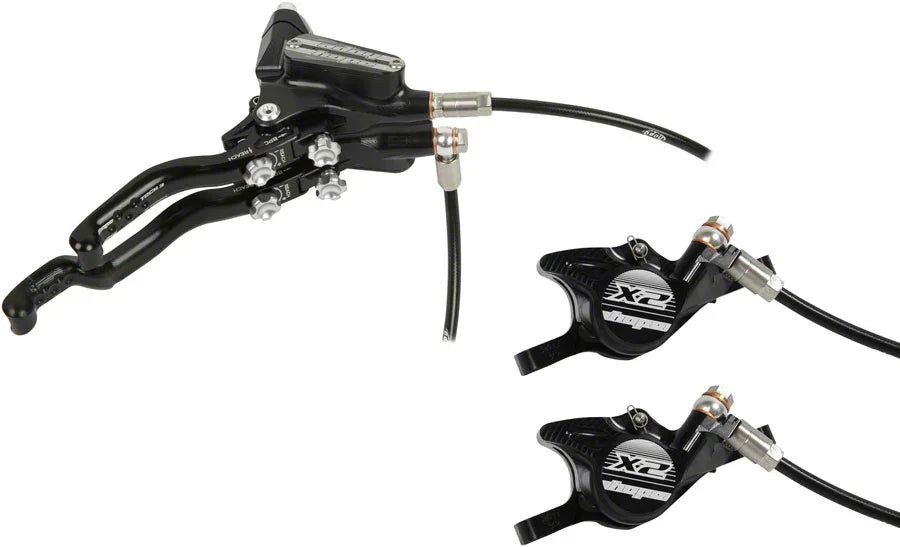 Tech 3 X2 Duo Disc Brake Lever - Right Hand Front Rear Hydraulic Post Mount BLK - Bicycle Warehouse