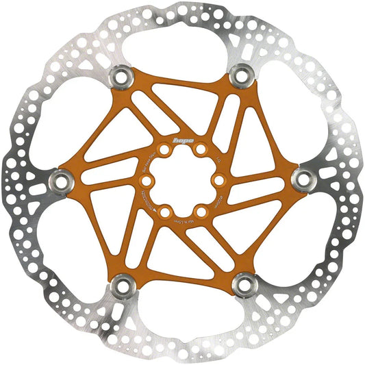 Floating Disc Brake Rotor - 220mm 6-Bolt Orange - Bicycle Warehouse