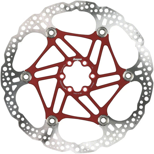 Floating Disc Brake Rotor - 220mm 6-Bolt Red - Bicycle Warehouse