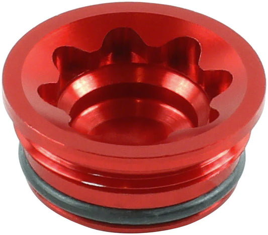 V4 Large Disc Brake Caliper Bore Cap - Red - Bicycle Warehouse