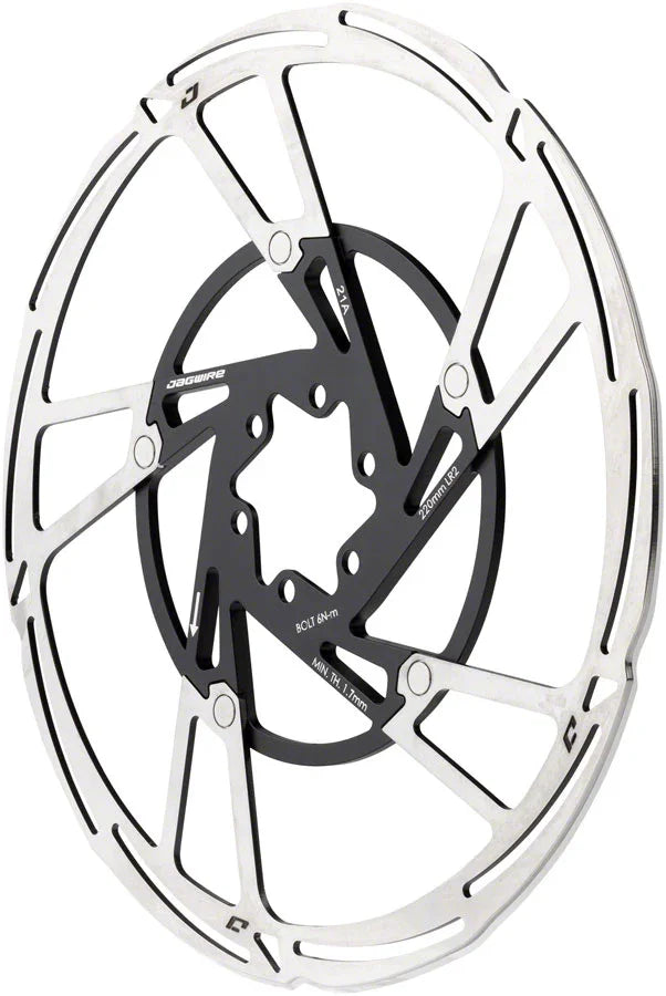 Pro LR2 Disc Brake Rotor - 220mm 6-Bolt Silver/Black - Bicycle Warehouse