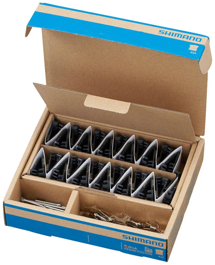 J05A-RF Disc Brake Pad Spring - Resin Compound Finned Aluminum Back Plate Box/25 pair - Bicycle Warehouse