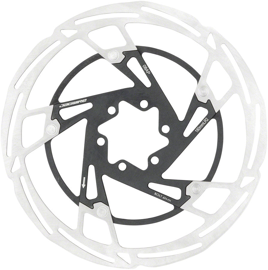 Pro LR2 Disc Brake Rotor - 160mm 6-Bolt Silver/Black - Bicycle Warehouse