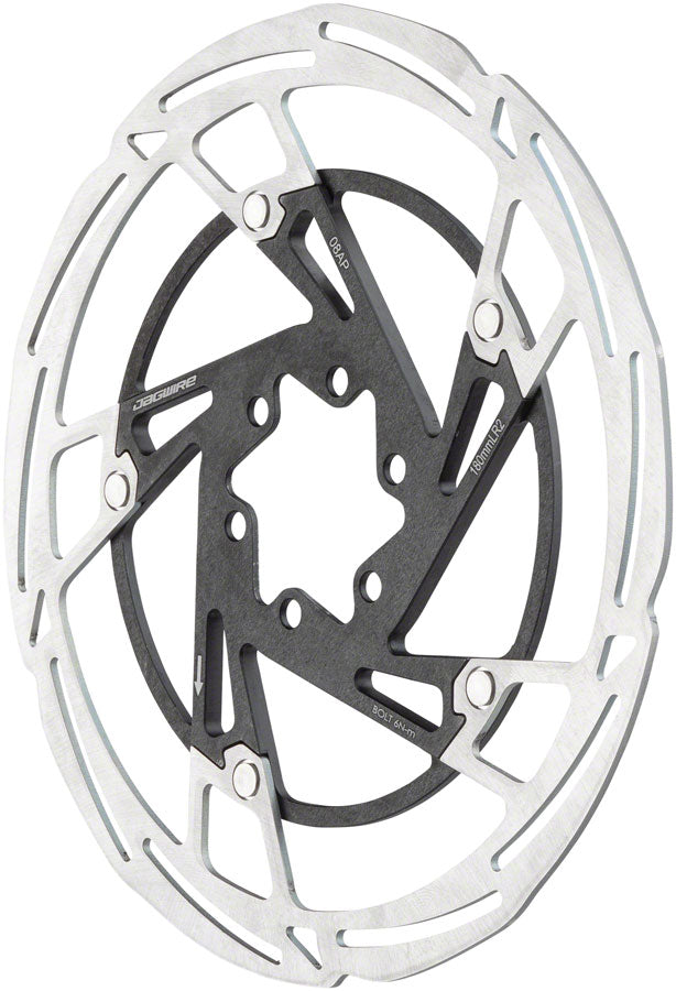 Pro LR2 Disc Brake Rotor - 160mm 6-Bolt Silver/Black - Bicycle Warehouse