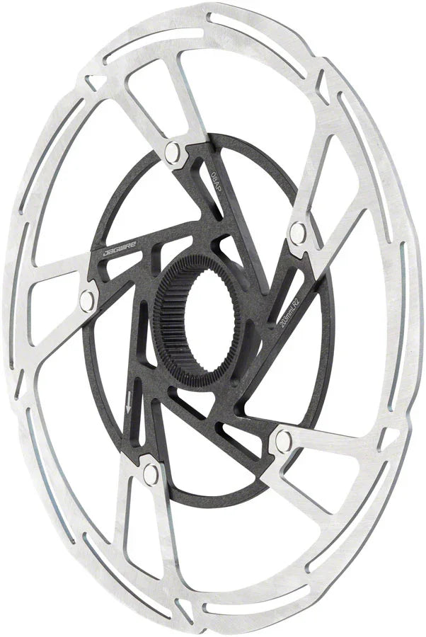 Pro LR2 Disc Brake Rotor - 203mm Center Lock Silver/Black - Bicycle Warehouse