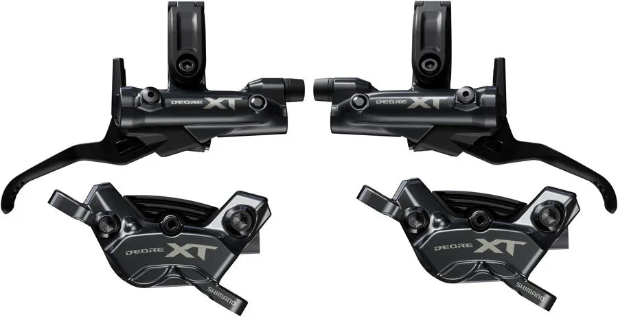 Shimano Deore XT M8200/8220 Disc Brake Upgrade Kit - Right Left BL-M8200 Levers Post Mount Front Rear BR-M8220 4-Piston Calipers - Bicycle Warehouse