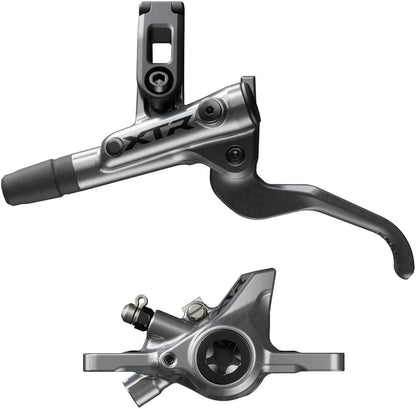 Shimano XTR M9200 XC Disc Brake Lever - Left/Front Post Mount 2-Piston Caliper SM-BH90-SS Hose Metal Pads Gray - Bicycle Warehouse