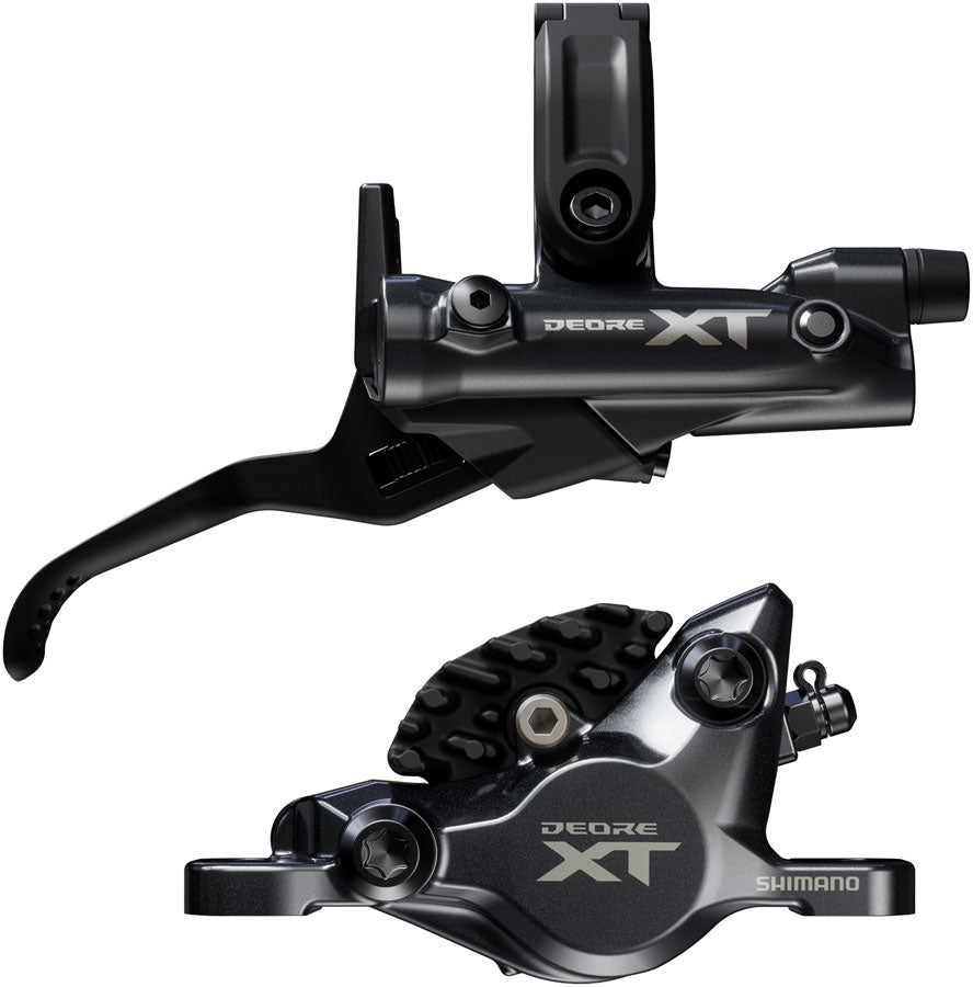 Shimano Deore XT M8200 Disc Brake Lever - Right/Rear Post Mount 2-Piston Caliper SM-BH90-SBM Hose Fin Metal Pads BLK - Bicycle Warehouse