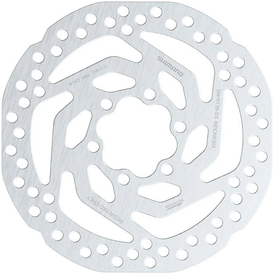 Shimano SM-RT26 SS Disc Brake Rotor - 140mm 6-Bolt Bolts Included For Resin Pad Only - Bicycle Warehouse