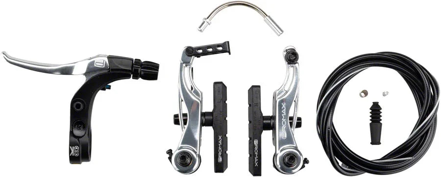 P-1/Click V-Point Linear Pull Brake Kit - 85mm Silver - Bicycle Warehouse