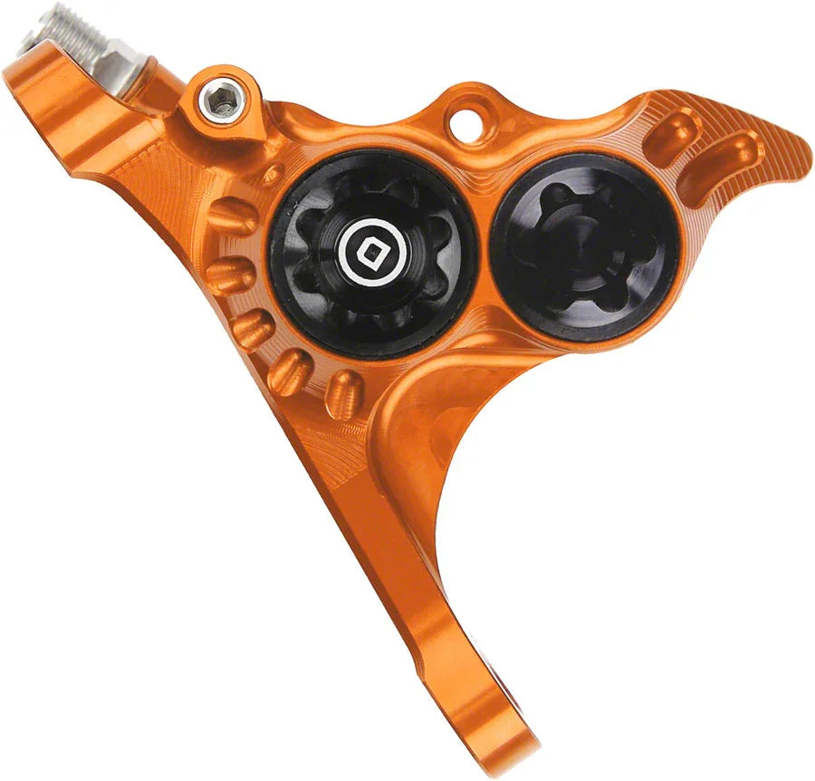 RX4+ Disc Brake Caliper - Flat Mount Front +20mm DOT Type Orange - Bicycle Warehouse