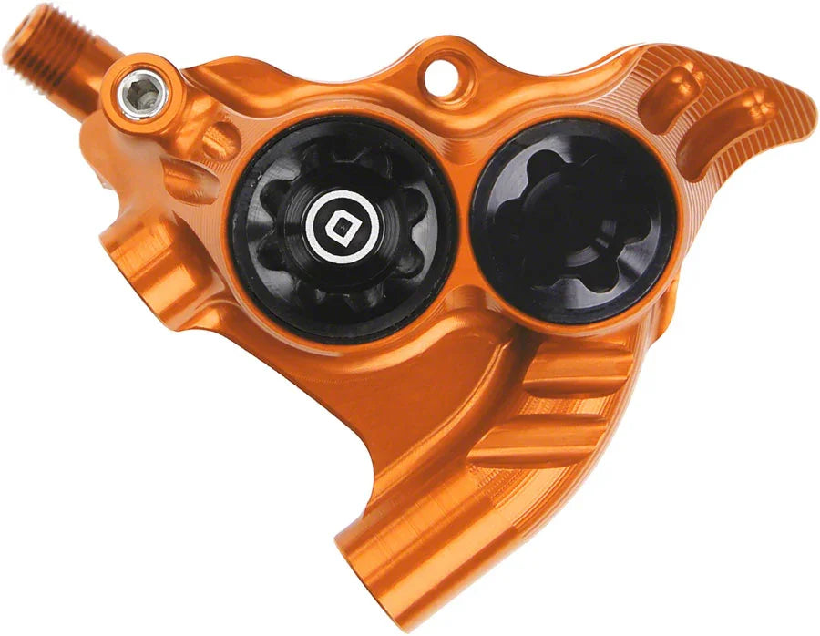 RX4+ Disc Brake Caliper - Flat Mount Rear +20mm DOT Type Orange - Bicycle Warehouse