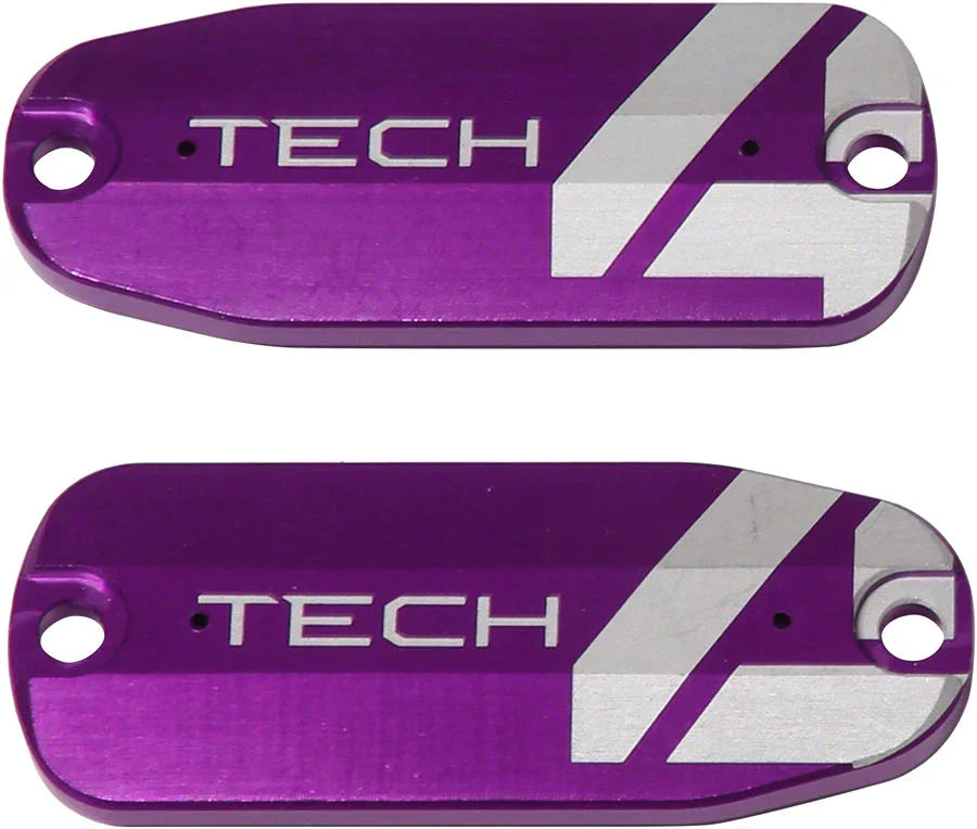 Tech 4 Brake Lever Reservoir Lid - Purple Pair - Bicycle Warehouse