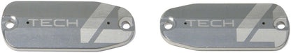 Tech 4 Brake Lever Reservoir Lid - Silver Pair - Bicycle Warehouse