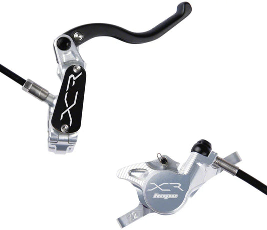XCR Pro X2 Disc Brake and Lever Set - Rear Hydraulic Post Mount Silver - Bicycle Warehouse
