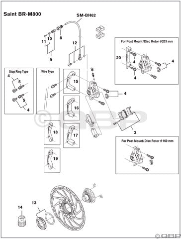 BH90 BH96 BH63 BH62 BH61 Brake Hose Banjo Bolt and O-Rings - Bicycle Warehouse